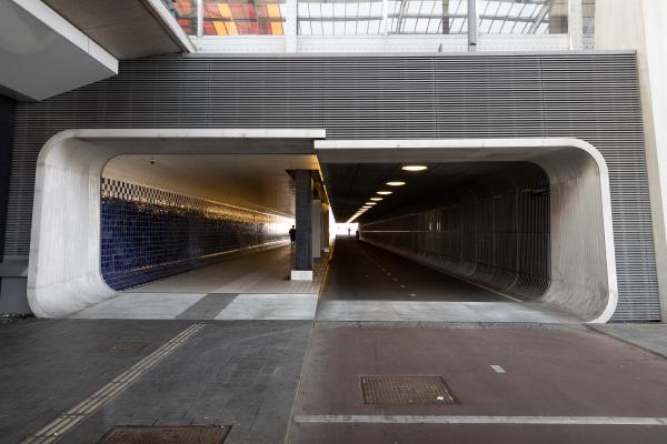 The motion, the asymmetry, the lighting and 80,000 hand painted tiles.